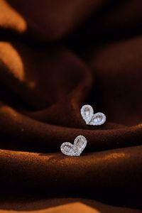 Xinfly Au750 0.22ct Diamond 18K Real Gold Love Heart Shape <b>Stud</b> Earrings Classic Fine Jewelry Wholesale - Product Image 2