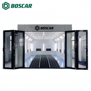 Cabine de peinture automobile de luxe 8m <span class=keywords><strong>X</strong></span> 4.3m avec chauffage électrique et brûleur diesel 36kw Puissance certifiée CE/CCC - Product Image 2