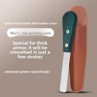 Kit d'outils de manucure en acier inoxydable, lime à ongles carrée double face et bande abrasive à grain grossier/fin, nouveau design