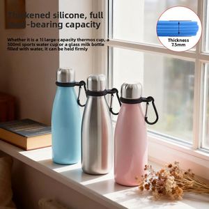 Popular y en Oferta: Soporte de Silicona Colorido para Botella de Agua con Clip para Llavero y Anillo para Llaves, Hebilla de Silicona para Botella de Agua - Product Image 4