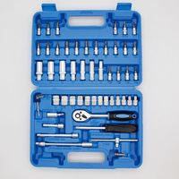 Outils de réparation automobile professionnels, 53 pièces, jeu de clés à cliquet, douilles, outils à main VDE avec boîte en plastique