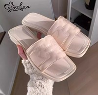 XIXITIAO Sandales plates pour femme, style carton, tendance western, de luxe