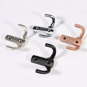 Furniture Hardware Fitting Zinc Alloy Double Wall Mounted Eco-Friendly Multifunction Decorative Heavy Duty <b>Hanging</b> Metal <b>Hook</b> - Product Image 1