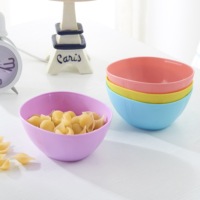 Ensemble de bols en plastique multicolores pour soupe, petits bols, assiettes, vaisselle, saladier rond en plastique
