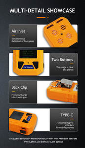 DUOTESI OEM 미니 휴대용 단일 가스 감지기 CO O2 EX LEL NH3 CL2 NO2 H2S <span class=keywords><strong>HCL</strong></span> SO2 CH4 메탄 가스 분석기 - Product Image 5
