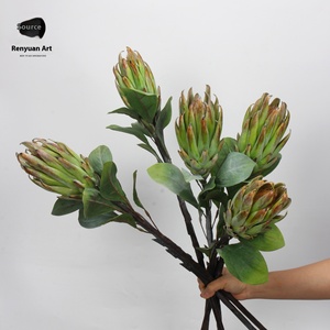 Branche unique roi Protea fleur artificielle longévité fleur décorative pour salon <span class=keywords><strong>mariage</strong></span> paysage fait afrique du sud - Product Image 3