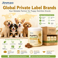 Friandises à mâcher souples pour chiots sans céréales, marque privée OEM, soutien des os et des articulations, formule de croissance haute puissance pour chiens jeunes de grande race