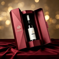 Boîte cadeau de luxe pour bouteilles de vin et de whisky, emballages pour verres à vin, fermeture magnétique, boîte en papier rigide recyclable
