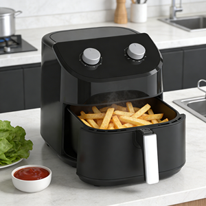 Cuisinière électrique à pression et friteuse à air haute efficacité 1500W 5,5L sans huile, protection contre la surchauffe, revêtement antiadhésif, cuisson rapide, nettoyage facile - Product Image 6