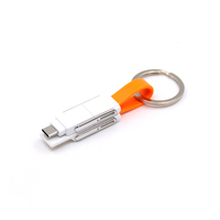 Câble de charge rapide magnétique 6-en-1 avec porte-clés USB OTG Type-C Micro 8 broches, logo personnalisé, cadeau promotionnel d'entreprise