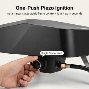 Four à pizza au gaz portable pour l'extérieur, 12 pouces, en acier inoxydable, avec pierre à pizza, pour jardin, cour, camping, fête - Product Image 4