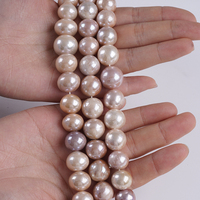 Chaîne de perles d'eau douce, perles naturelles, 14-17 mm, chaîne de perles Edison, blanc, rose, violet, mélange de couleurs pour la fabrication de bijoux