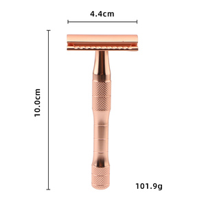 Maquinilla de afeitar de seguridad Ecológica Mango de latón de doble filo Afeitado clásico Maquinilla de afeitar reutilizable - Product Image 3
