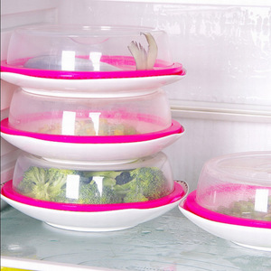 Stackable Plastic Food Storage <b>Lid</b> Round Clip On <b>Microwavable</b> Fridge Dish Bowl Cover - Product Image 1