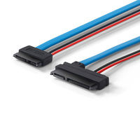 Lingable 30CM Serial ATA 22Pin 13Pin Cable convertidor Slimline SATA Cable Adaptador 7 + 15 hembra 7 + 6 Cable conector hembra Cables