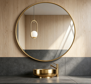 Espejo de Baño con Iluminación LED Antivaho, Montado en la Pared, Marco de Aluminio, Interruptor Táctil Inteligente, Diseño Moderno para Uso en Hoteles - Product Image 1