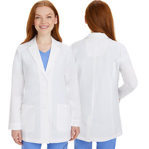 Vente en gros 32 pouces antistatique coton Labcoat personnalisé imprimé blanc doux confortable Style décontracté 100% tissu tissé 200 pièces - Product Image 5