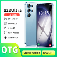 Versión global OEM Logo 7,3 pulgadas 5G 4 + 64GB desbloqueado Android 13 Deca Core Smartphone teléfono móvil con Face ID compatible con CDMA LTE