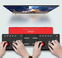 PG-9189 Manette de jeu rétro 6-en-1 pour deux joueurs, compatible PS5, PS4, Switch, PC, PS3 – Joystick d'arcade double pour jeux de combat
