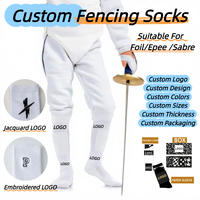 Chaussettes de lutte personnalisées montantes, avec embout renforcé et résistantes à l'usure, pour l'entraînement au fleuret, à l'épée et au sabre