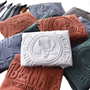 SUBKING Custom Your Own <strong>Design</strong> Heavy Cotton 100% Cotton 3d Embossed T Shirts Men's Round Neck Short Sleeve <strong>Print</strong> <strong>Graphic</strong> t Shirt - Product Image 1