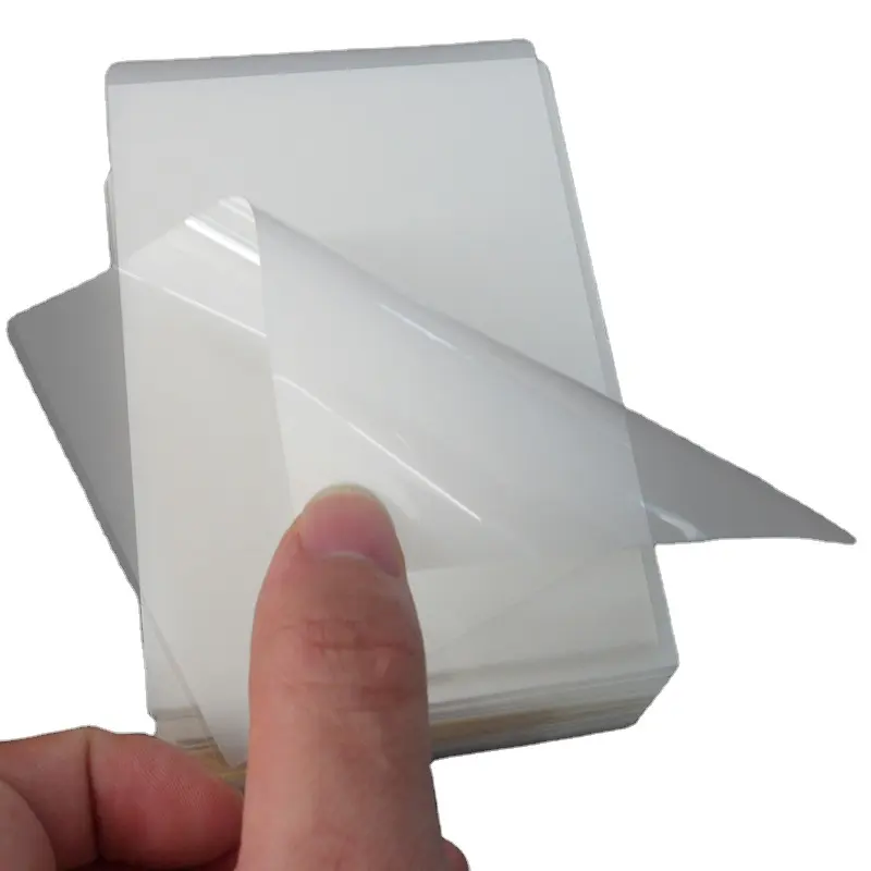 Gran oferta de papelería A4 A3 125 micrones 175 MIC grueso PET EVA brillante foto holograma película de bolsa de laminación térmica