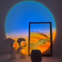 Veilleuses astronautes Robot rechargeable Lampe de coucher de soleil pour enfants Projecteur de chevet Mini lampe de table pour enfants