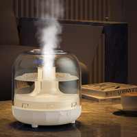 Humidificateur ultrasonique diffuseur d'arômes 500 ml avec lumière LED à changement de couleur pour la maison, la chambre, l'hôtel, usage domestique, faible bruit, batterie/USB