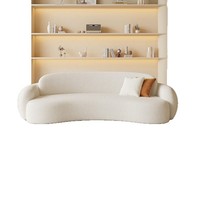 Canapé de style moderne pour petit appartement, magasin de vêtements, salon de beauté, hôtel, canapé multi-personnes, salon, tissu en laine, canapé de luxe