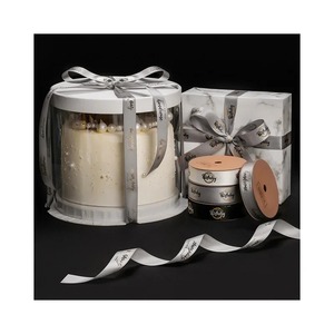 Happy Birthday Eco-Friendly Polyester Satin <b>Ribbon</b> 1-1/2 in Gold Foil Printed Double Face Gift Packaging Decorative Tape - Product Image 2