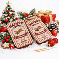 Cure-dents à la menthe verte en gros avec saveur de bois, personnalisés à la cannelle, aides à l'arrêt du tabac, boîte à fruits avec fermeture éclair, cadeaux de Noël