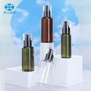 Botellas de Hidrosol de Plástico PET de 100ml y 150ml, Color Ámbar, con Hombro Inclinado, Recargables para Cosméticos, Botella para Loción Corporal con Bomba Dosificadora - Product Image 2