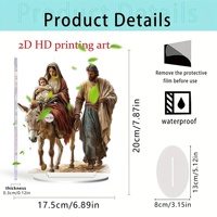 Nouvelle figurine de Noël en acrylique plat 2D poupée affectueuse pour enfants et parents article décoratif familial pour un usage domestique