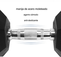 Dumbbell Heksagonal Profesional Berat Presisi Gagang Krom untuk Kebugaran, Angkat Beban, dan Latihan Kekuatan