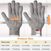 Gants de sécurité anti-coupure de qualité alimentaire pour la cuisine, pour chef, découpe de viande