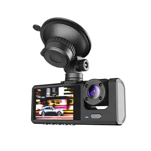 2英寸屏幕行车记录仪3路高清1080P三镜头停车监控，带车载DVR夜视
