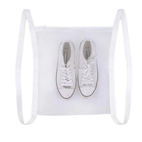 Filet à chaussures pour porte de sèche-linge Sac à linge réutilisable pour chaussures Sac pour machine à laver en maille blanche Sac pour sèche-linge