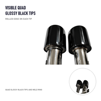 Échappement Catback Valvetronic à montage direct pour Porsche Macan 95B 3.0T 2015 à 2021, silencieux en acier inoxydable, embouts quadruples noirs brillants