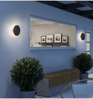 Applique murale LED ronde moderne IP65 8W pour intérieur/extérieur, étanche, à montage en surface, 600 lumens, pour hôtel et villa