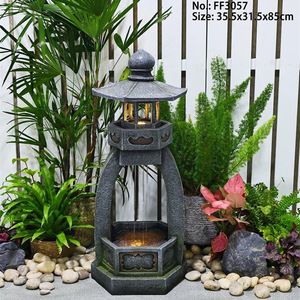 Lanterne Solaire Pagode, Statue de <span class=keywords><strong>Jardin</strong></span>, Lanterne Solaire d'Inspiration <span class=keywords><strong>Zen</strong></span> en Pierre, Lanterne Pagode <span class=keywords><strong>Zen</strong></span>, Statue de <span class=keywords><strong>Jardin</strong></span> Extérieure - Product Image 1