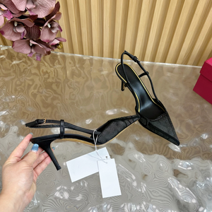 Sandalias de Tacón Alto con Tiras de Color en Bloques para Mujer, con Parte Superior de Satén, Tacón de Aguja Antideslizante de Cuero Genuino y Punta Puntiaguda - Product Image 5