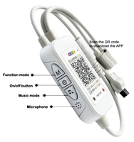 Bande LED intelligente flexible IP67 5050 RGB 12V 15M (50 pieds) avec synchronisation musicale, changement de couleur, contrôle par application et télécommande