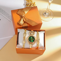 Ensemble de trois montres-bracelets de luxe vintage à boutons pour femmes, design unique, élégant, ensemble de bracelets de style professionnel, cadeau pour femmes