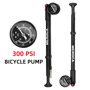 ปั๊มลม MEROCA <span class=keywords><strong>Mtb</strong></span> 300psi สำหรับโช้คหน้าและถุงลมหลังจักรยาน ปั๊มลมแรงดันสูงแบบพกพา - Product Image 1