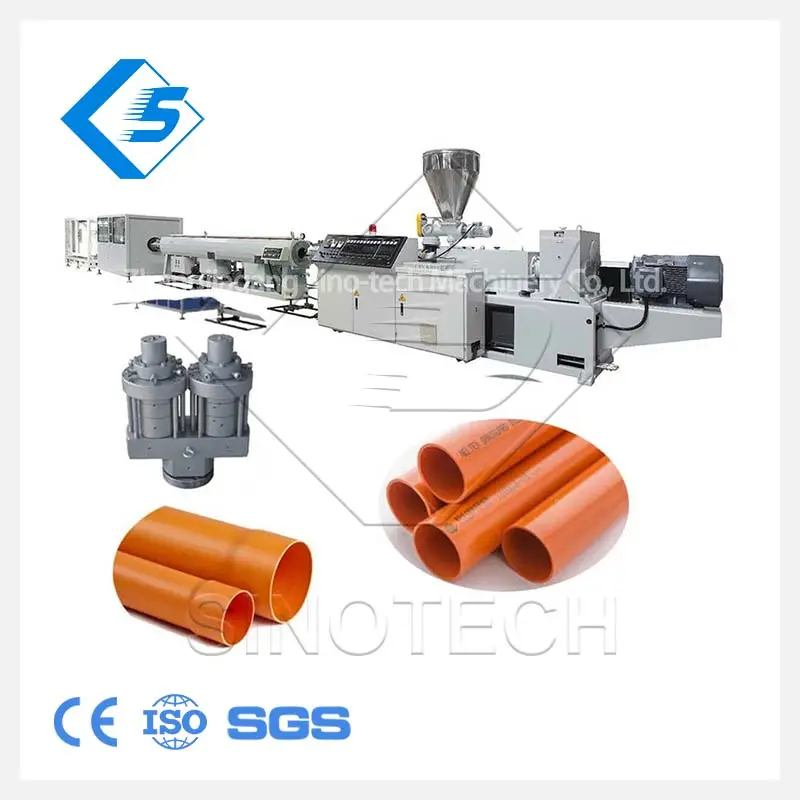 pvc flexible conduit pipe 25mm extrusion die design making equipment with auto cutting machine