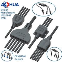 Cable Divisor Impermeable OEM 1 a 2, 1 a 3, 1 a 4, Conector para Lámparas de Cultivo IP65 IP68, Arnés Personalizado para LED Hidropónico de Interior