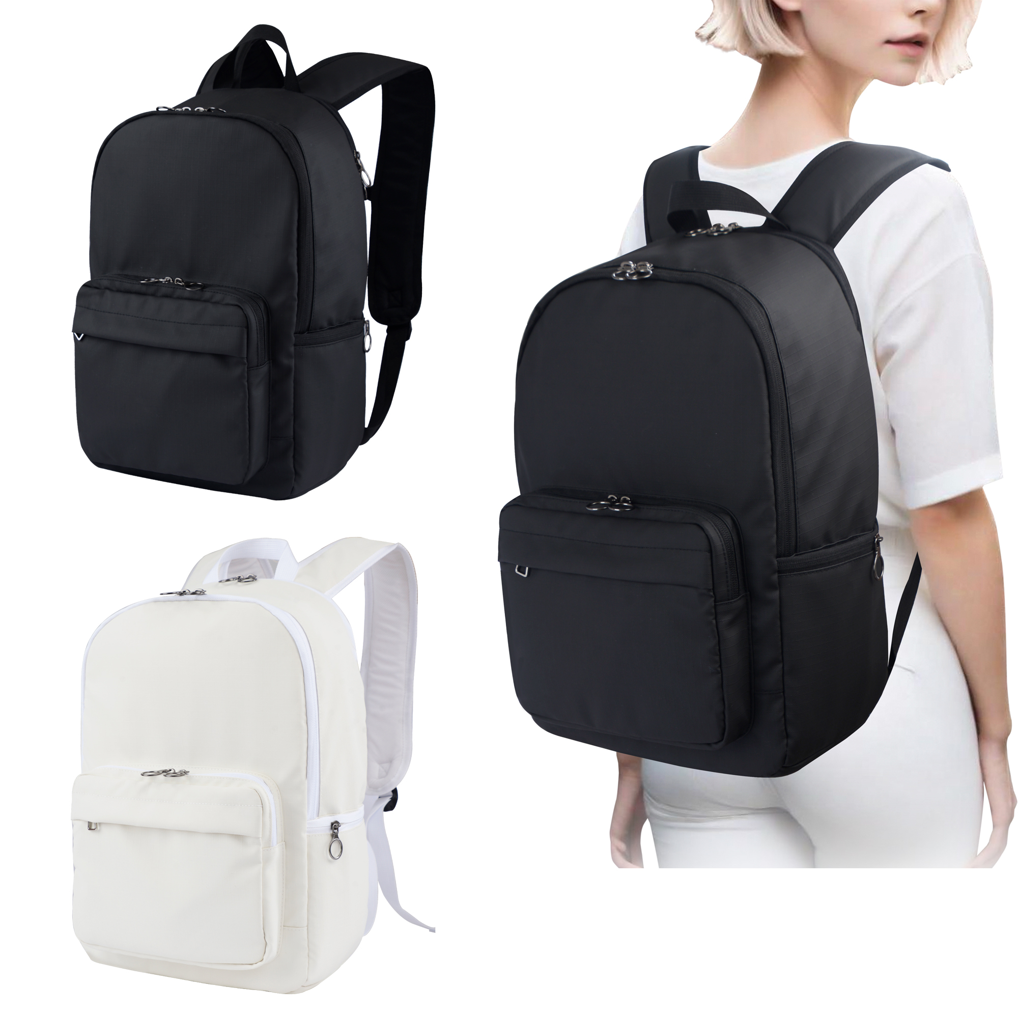 White Waterproof Large Capacity Backpack