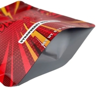 Bolsa de Mylar de 3,5g con forma especial holográfica de arcoíris personalizada, bolsa con cremallera láser, bolsa de pie Ziplock para embalaje de plástico con flores de caramelo