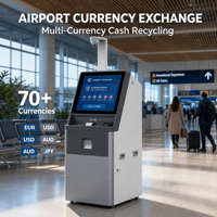 Cajero Automático de Alta Velocidad para Depósito y Retiro de Efectivo, Reciclador de Billetes de Múltiples Denominaciones, Kiosco Bancario de Autoservicio