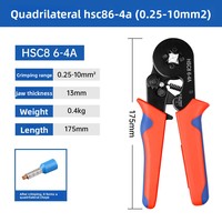 Pince à sertir auto-ajustable BOERDA HSC8 6-4 6-6 à cliquet pour cosses de câble 0,25-10mm² – Vente en gros